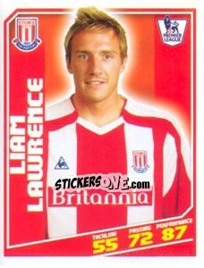 Sticker Liam Lawrence - Premier League Inglese 2008-2009 n. 369 - Topps