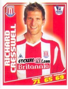 Figurina Richard Cresswell - Premier League Inglese 2008-2009 - Topps