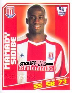 Sticker Mamady Sidibe - Premier League Inglese 2008-2009 n. 375 - Topps