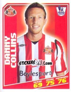 Figurina Danny Collins - Premier League Inglese 2008-2009 n. 382 - Topps