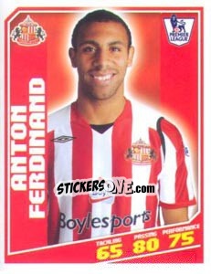 Figurina Anton Ferdinand - Premier League Inglese 2008-2009 n. 383 - Topps