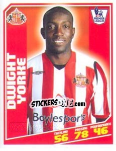 Sticker Dwight Yorke - Premier League Inglese 2008-2009 - Topps