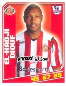 Figurina El-Hadji Diouf - Premier League Inglese 2008-2009 - Topps