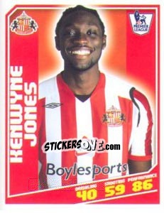 Sticker Kenwyne Jones - Premier League Inglese 2008-2009 n. 394 - Topps