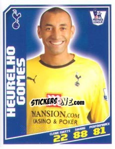 Sticker Heurelho Gomes - Premier League Inglese 2008-2009 n. 400 - Topps