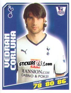 Sticker Vedran Corluka - Premier League Inglese 2008-2009 n. 403 - Topps