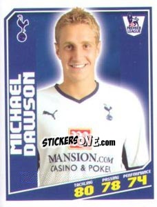Sticker Michael Dawson - Premier League Inglese 2008-2009 n. 404 - Topps