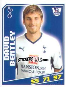 Sticker David Bentley - Premier League Inglese 2008-2009 - Topps