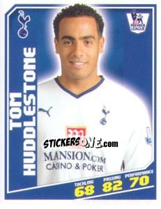 Figurina Tom Huddlestone - Premier League Inglese 2008-2009 - Topps