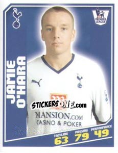 Sticker Jamie O'Hara - Premier League Inglese 2008-2009 - Topps
