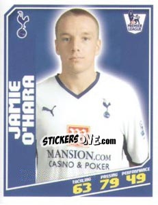Sticker Jamie O'Hara - Premier League Inglese 2008-2009 n. 413 - Topps