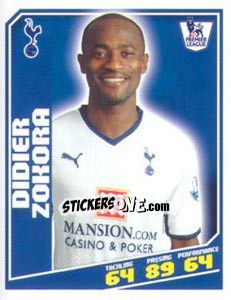 Sticker Didier Zokora - Premier League Inglese 2008-2009 - Topps