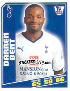 Sticker Darren Bent - Premier League Inglese 2008-2009 - Topps