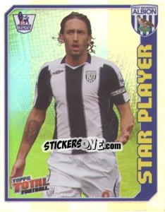 Figurina Jonathan Greening (Star Player) - Premier League Inglese 2008-2009 n. 420R - Topps