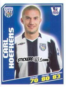 Figurina Carl Hoefkens - Premier League Inglese 2008-2009 - Topps
