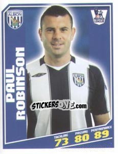 Figurina Paul Robinson - Premier League Inglese 2008-2009 - Topps