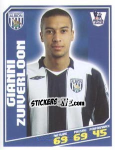Sticker Gianni Zuiverloon - Premier League Inglese 2008-2009 n. 428 - Topps