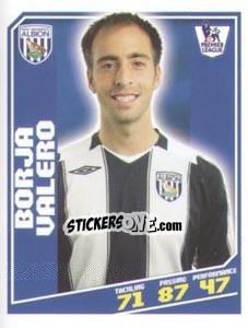 Figurina Borja Valero - Premier League Inglese 2008-2009 - Topps