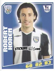 Figurina Robert Koren - Premier League Inglese 2008-2009 - Topps