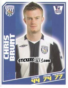 Figurina Chris Brunt - Premier League Inglese 2008-2009 - Topps