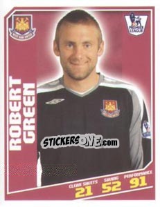 Figurina Robert Green - Premier League Inglese 2008-2009 - Topps