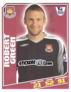 Sticker Robert Green - Premier League Inglese 2008-2009 n. 442 - Topps