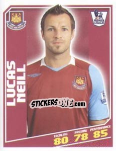 Sticker Lucas Neill - Premier League Inglese 2008-2009 n. 445 - Topps