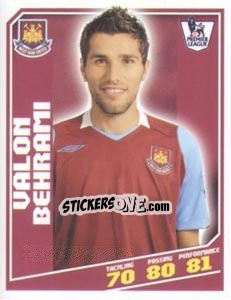 Sticker Valon Behrami - Premier League Inglese 2008-2009 n. 447 - Topps