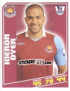Sticker Kieron Dyer - Premier League Inglese 2008-2009 - Topps