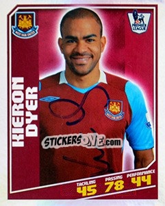 Sticker Kieron Dyer - Premier League Inglese 2008-2009 n. 448A - Topps