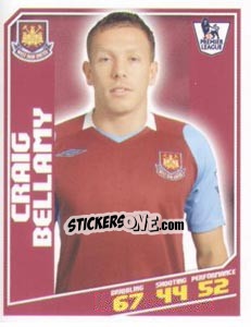 Sticker Craig Bellamy - Premier League Inglese 2008-2009 n. 456 - Topps