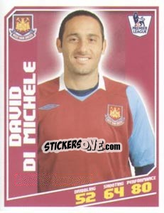 Cromo David Di Michele - Premier League Inglese 2008-2009 - Topps