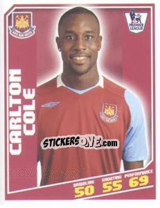 Sticker Carlton Cole - Premier League Inglese 2008-2009 - Topps