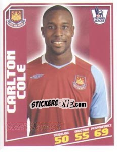 Sticker Carlton Cole - Premier League Inglese 2008-2009 n. 458 - Topps