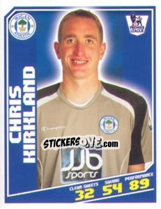 Figurina Chris Kirkland - Premier League Inglese 2008-2009 - Topps