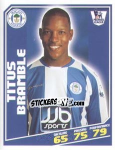 Figurina Titus Bramble - Premier League Inglese 2008-2009 - Topps
