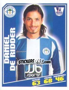 Sticker Daniel De Ridder - Premier League Inglese 2008-2009 n. 472 - Topps