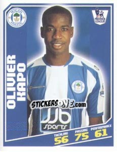 Figurina Olivier Kapo - Premier League Inglese 2008-2009 - Topps