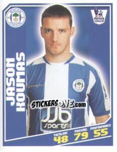 Sticker Jason Koumas - Premier League Inglese 2008-2009 n. 474 - Topps