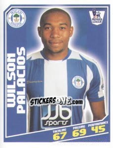 Sticker Wilson Palacios - Premier League Inglese 2008-2009 n. 475 - Topps