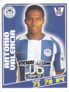 Sticker Antonio Valencia - Premier League Inglese 2008-2009 - Topps