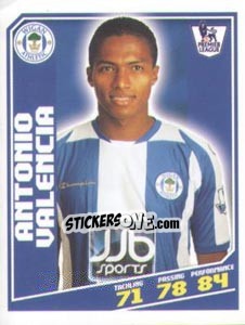 Sticker Antonio Valencia - Premier League Inglese 2008-2009 n. 477 - Topps