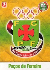 Cromo Pacos De Ferreira - Megacraques 2008-2009 - Panini