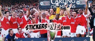 Cromo F.A. Premiership Champions - Arsenal The Double 1998 - Futera