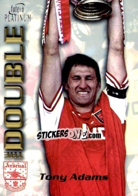 Sticker Tony Adams - Arsenal The Double 1998 - Futera
