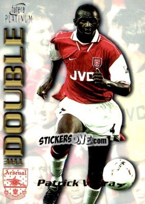 Cromo Patrick Vieira - Arsenal The Double 1998 - Futera