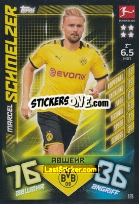 Sticker Marcel Schmelzer - German Fussball Bundesliga 2019-2020. Match Attax Extra - Topps