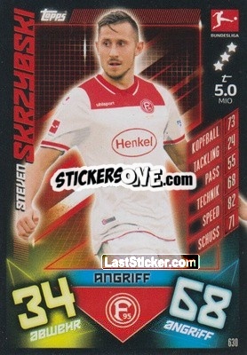 Sticker Steven Skrzybski - German Fussball Bundesliga 2019-2020. Match Attax Extra - Topps