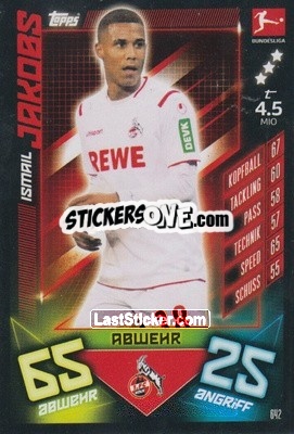 Figurina Ismail Jakobs - German Fussball Bundesliga 2019-2020. Match Attax Extra - Topps