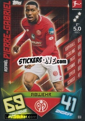 Cromo Ronaël Pierre-Gabriel - German Fussball Bundesliga 2019-2020. Match Attax Extra - Topps